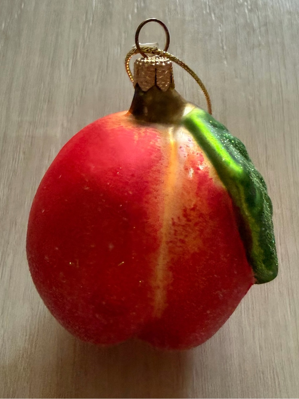 Vintage Hand Blown Glass Peach 🍑